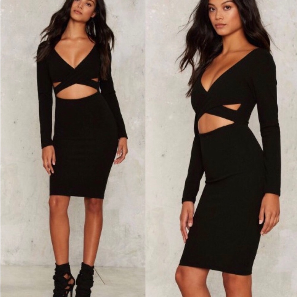 Nasty Gal Plunging Cut-out Dress - Picture 2 of 2